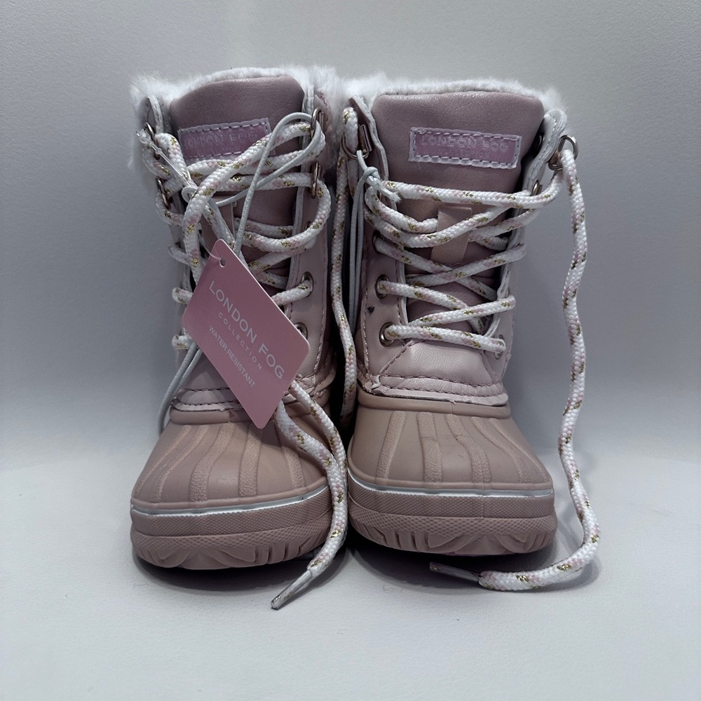 London Fog Kids' Pink and Tan Winter Boots